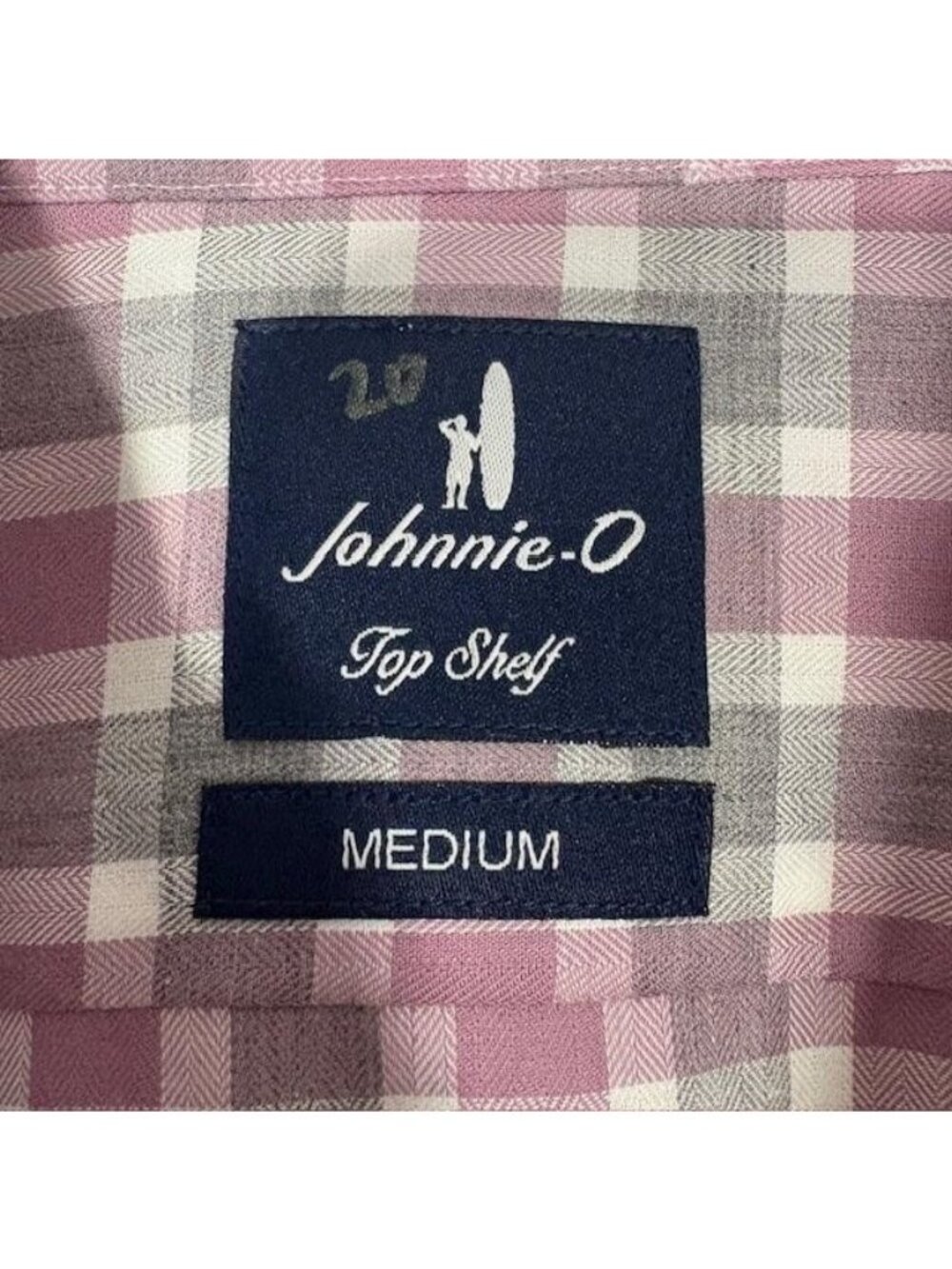 Johnnie-O Top Shelf Peirce Shirt Mens Medium Pink Plaid Long Sleeve Button Up - Picture 3 of 8